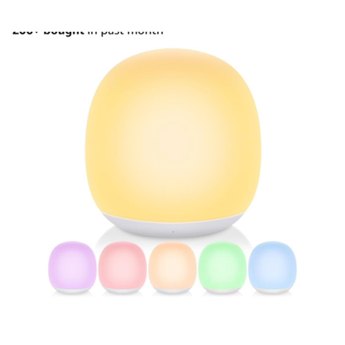 Night Light for Kids, Baby Egg Night Light with 7 Colors Changing Mode & Stepless Dimming, Soft Silicone Touch Nursery Night Lamp BPA Free, 1 Hour Timer, Rechargeable for Breastfeeding