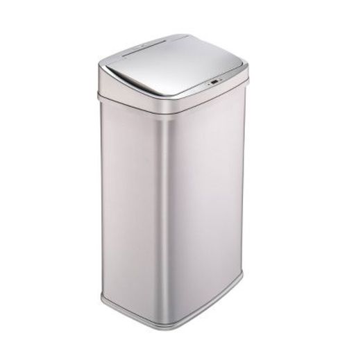 Nine Stars 13gal Motion Sensor Rectangular Shape Stainless Steel Trash Can