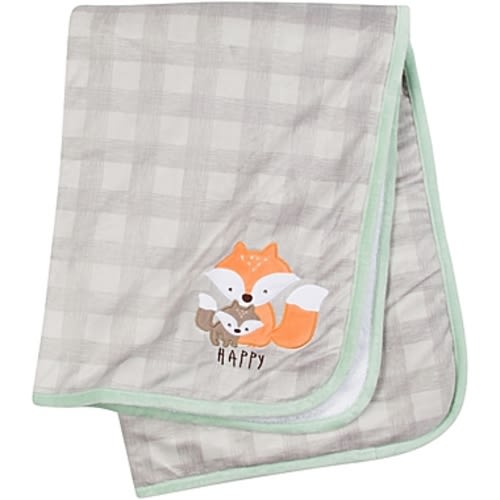 Gerber® Happy Fox Plush Blanket in Grey