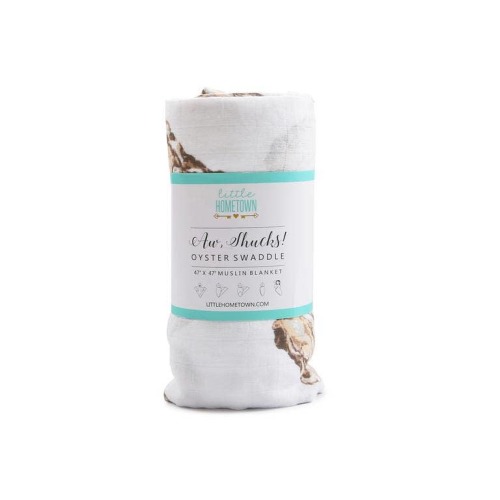 Oyster Swaddle Blanket (Unisex) | The Little Lamb