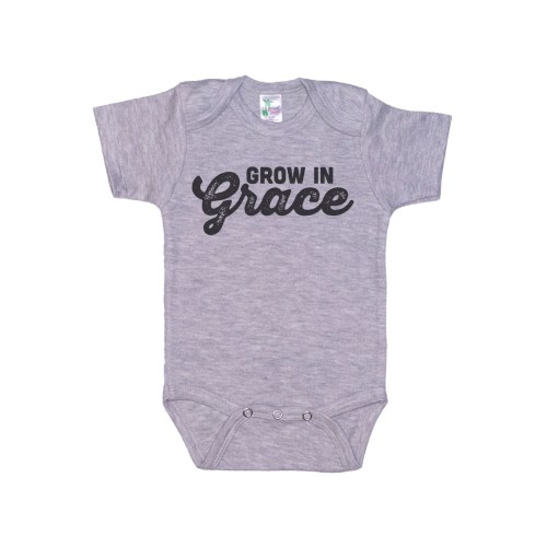 Christian Onesie®, Grow In Grace, Christian Bodysuit, Religious Onesie®, Grace Onesie®, Gift For Baby, Sublimated Design, Super Soft, Romper