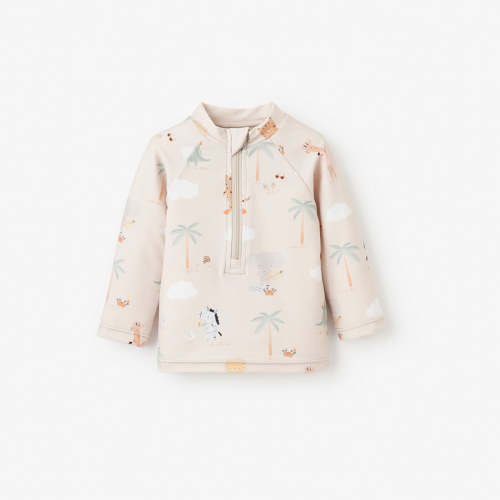 Seaside Safari Baby Rash Guard WHEAT