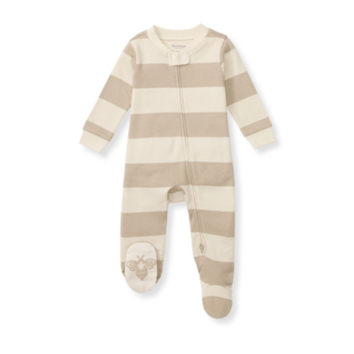 Mommy and Me Rugby Stripe Organic Cotton Sleep And Play Oat