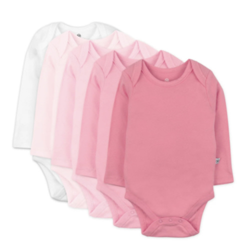 5-Pack 6-9 M Organic Cotton Long Sleeve Bodysuits | Honest Baby Clothing