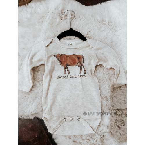Raised in a Barn Onesie Long Sleeve