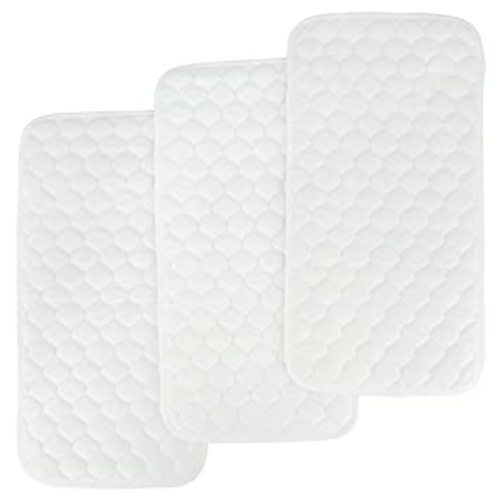 BlueSnail Quilted Thicker Waterproof Changing Pad Liners,3 Count(Snow White) - snow white