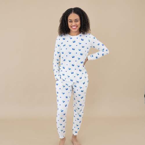 Women's Jogger Pajama Set in Blueberry | Kyte Baby