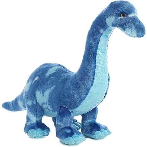 Aurora® Ferocious Dinos & Dragons Brachiosaurus Stuffed Animal - Prehistoric Fun - Cuddly Companions - Blue 13.5 Inches