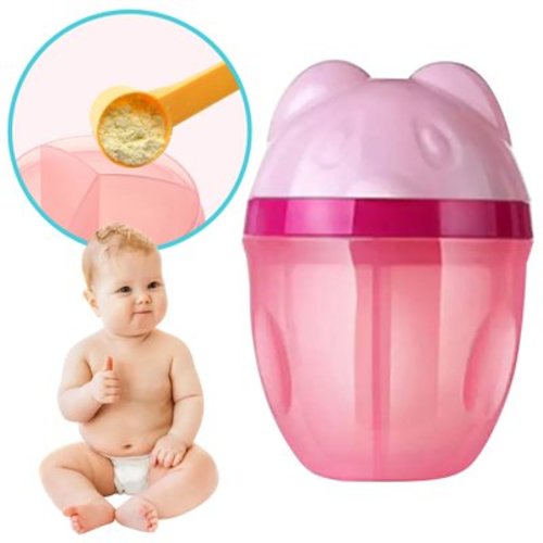 Polychor 3-Compartment Baby Formula Dispenser - Portable PP Powder Container for Travel, 5.2x3.5in Leak-Proof Storage Box