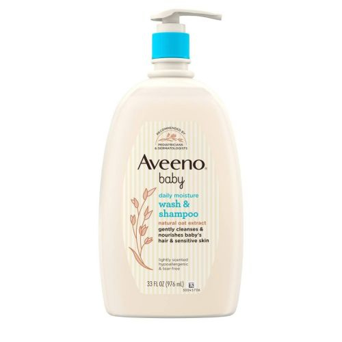 Aveeno Baby Gentle Wash & Shampoo With Natural Oat Extract For Sensitive Hair & Skin - Lightly Scented - 33 Fl Oz