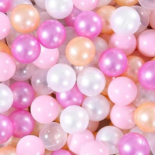 STARBOLO Ball Pit Balls - 100 Pink and Purple Colors Ball Pit Balls BPA Free 2.2-Inch Plastic Balls Crush Proof Play Ball for Girl Boy Kids Birthday Pool Play Tent Party