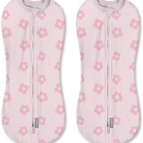 SwaddleMe by Ingenuity Pod, 0-2 Months, 2-Pack - Flower Confetti