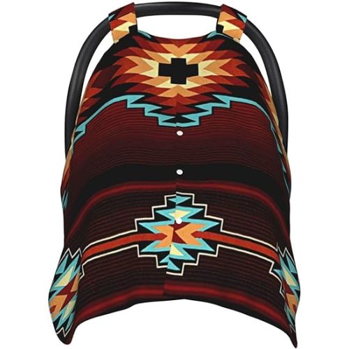 Aztec Tribal Baby Car Seat Canopy Cover Multi Use Nursing Cover for Newborn Car Seat Canopy Mom Nursing Breastfeeding Covers Newborn Shower Gift