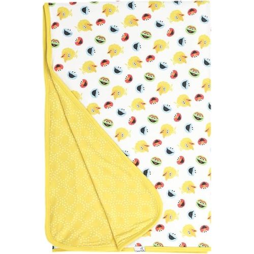 Copper Pearl Jumbo 3-Layer Quilt: Soft Quilts for Kids | Breathable, Cozy Blanket for Boys and Girls | Newborn to Toddler | 46x46 Premium Polyester/Rayon Sesame Scribbles