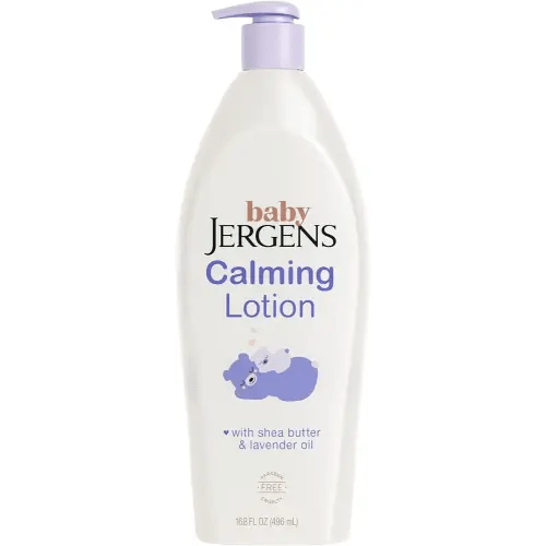 Jergens Baby Calming Lotion, Baby Calming Lotion, Lavender Baby Lotion, Baby Moisturizer with Shea Butter and Lavender Oil, 16.8 Fl Oz