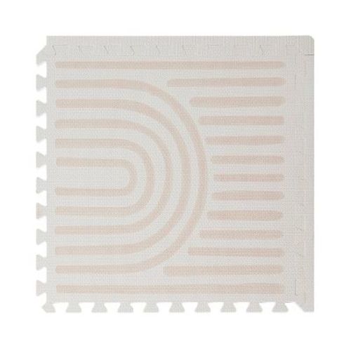 Toddlekind Haven Baby Playmat - 6pc Linear Linen