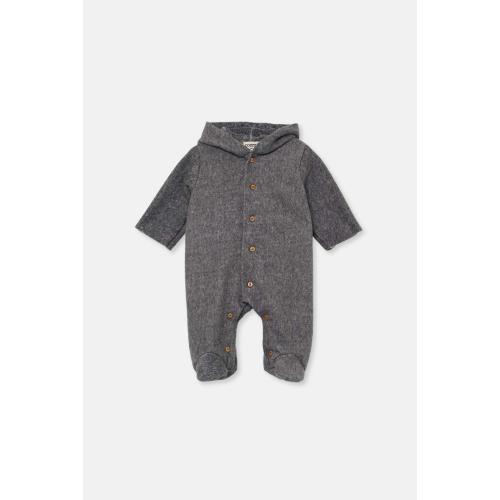 Bamboo newborn bear suit - Grey – Manymoons