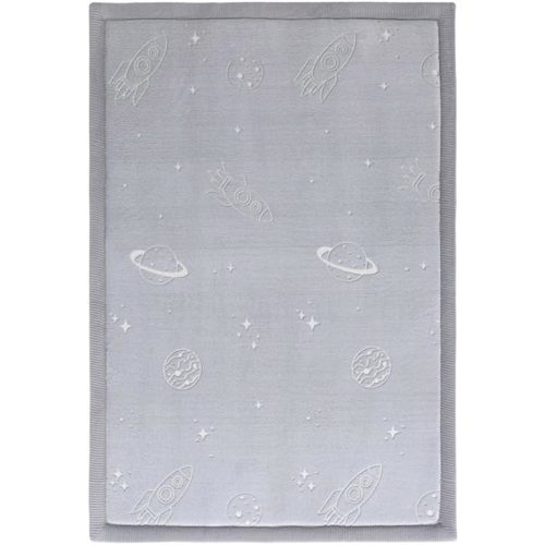 Hakuna Matte CloudSoft Baby Play Mat for Floor 47"x67" Gentle Arcs Planets