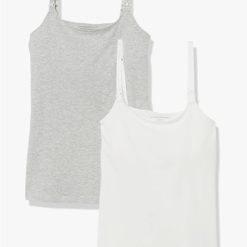 Amazon Essentials Women's Maternity Nursing Friendly Camisole, Pack of 2