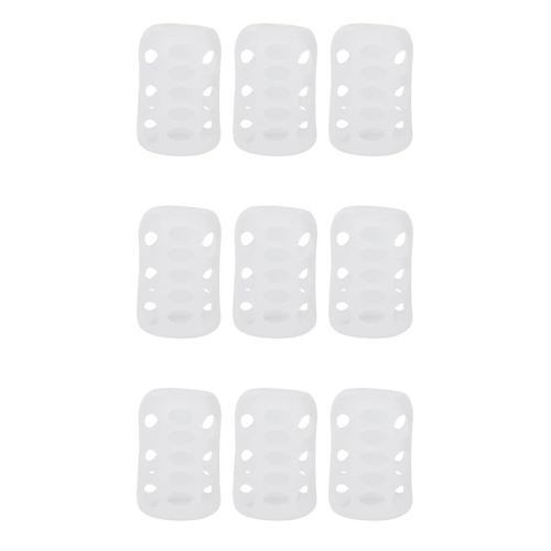 Toyvian 9pcs Bottle Cover Silicone -Scald Sleeve Heat Protective Case for Feeding Bottles Soft Non- Design Stylish Functional Accessory