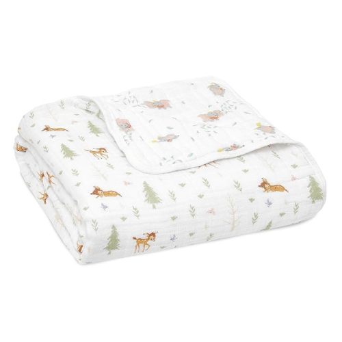 aden + anais™ Essentials Cotton Muslin Blanket Disney + Friends-Bambi Forest - White