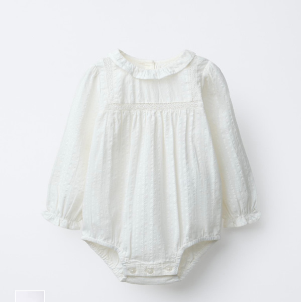 EMBROIDERED LADDER STITCH BODYSUIT - Ecru | ZARA United States