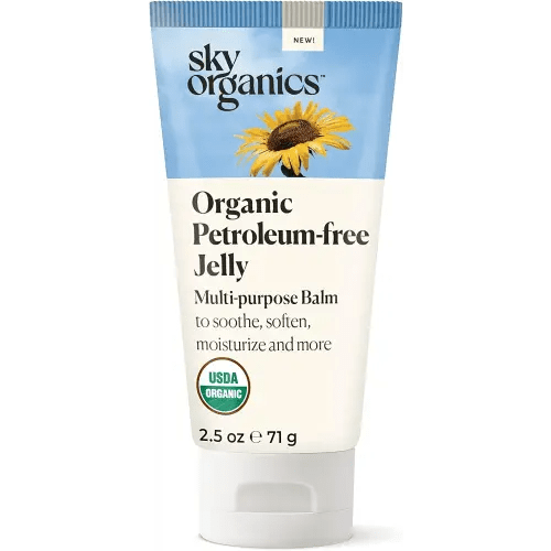 Sky Organics Organic Petroleum-free Jelly, Multi-Purpose Skin Care Balm with Organic Shea Butter, Coconut Oil, Olive Oil & Vitamin E, Moisturizing Lip Balm & Moisturizer for Dry Skin, 2.5 Oz