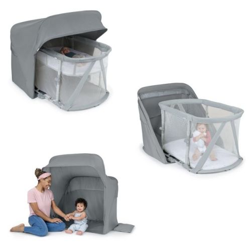 Ingenuity Dream Retreat 3-in-1 Portable Bassinet, Playard And Light Blocking Shade, 0-36 Months - Neutral