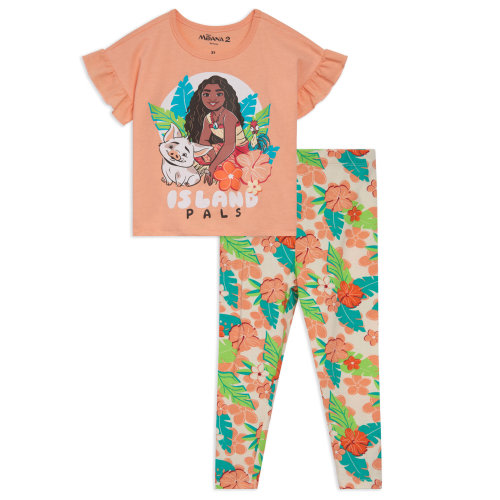 Disney Princess Moana T-Shirt and Leggings Outfit Set Toddler to Big Kid