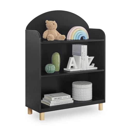 Free Shipping! Delta Children Reese 3-Shelf Bookcase, Ebony/Natural