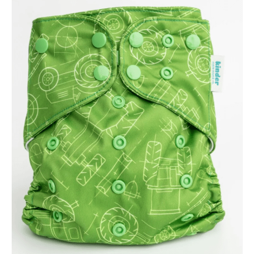 Tractor time: Essentials Pocket Cloth Diaper with Athletic Wicking Jersey, Grows with your Baby