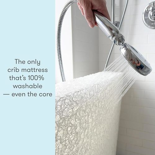 Newton Baby Crib Mattress and Toddler Bed - Waterproof - Ultra-Breathable Proven to Reduce Suffocation Risk, 100% Washable, Better Than Organic, 2-Stage Removable Cover, Deluxe 5.5" Thick - White