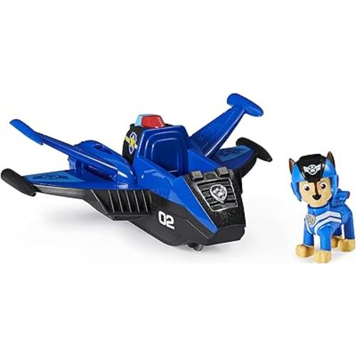 Paw Patrol, Jet to The Rescue Chase’s Deluxe Transforming Vehicle Toy with Lights and Sounds, Amazon Exclusive