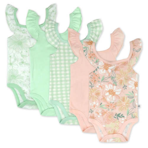 5-Pack Organic Cotton Sleeveless Bodysuits | Honest Baby Clothing