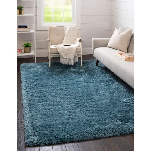 Aegean Blue 6' x 9' Infinity Shag Rug | Rugs.com
