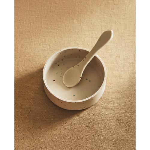 CHILDREN'S POLKA DOT SILICONE BOWL