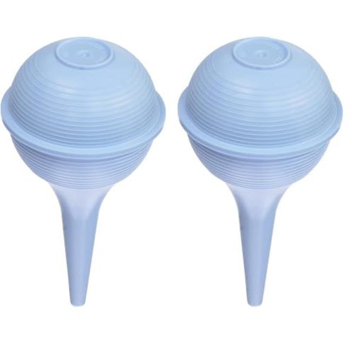 DMI Baby Nasal Aspirator, Ear Syringe, Clears Airway & Nasal Passages, Gentle Suction, Portable & Lightweight, Doubles as Earwax Removal Tool, Blue (Pack of 2)