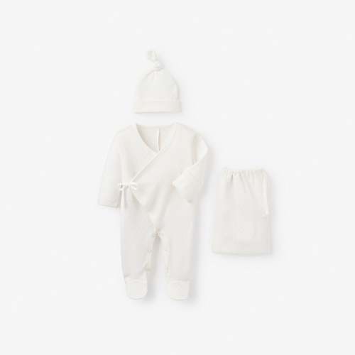 Organic Cotton Pointelle Layette 2 Pc Gift Set