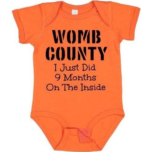 inktastic Womb County I Just Did 9 Months on the Inside Baby Bodysuit