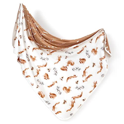 GRSSDER Baby Blankets Super Soft Jersey Knit Swaddle Blanket for Baby Girls and Boys, Double Layer Reversible Receiving Blankets 34 x 44 Extra Large for Baby Swaddling