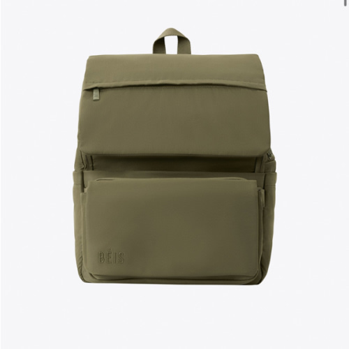 BÉIS 'The Ultimate Diaper Backpack' in Olive - Green Backpack Diaper Bag