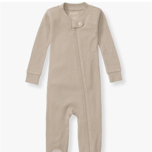 Burt's Bees Baby unisex-baby Honeysoft Sleeper Pajamas, Zip Front Non-Slip Footed Footie PJs, Organic Cotton & Lyocell