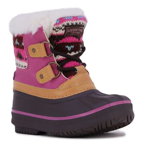 LONDON FOG Girls Toddler Tottenham Cold Weather Snow Boot