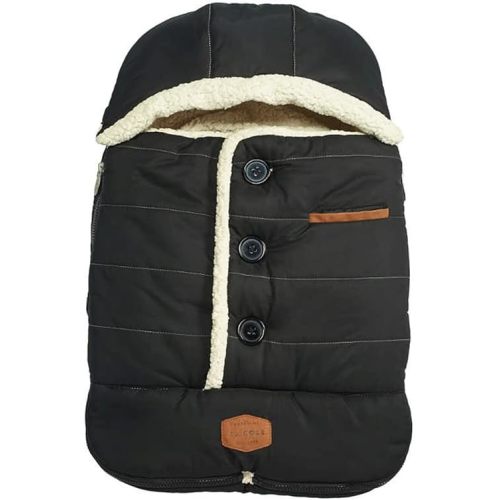 JJ Cole Bundle Me Winter Baby Car Seat Cover and Bunting Bag Urban Black Weather Resistant Baby Carrier Cover Winter Baby Essentials