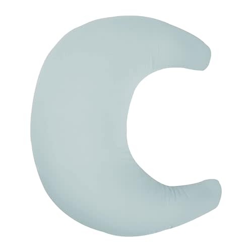 Organic Nursing Pillow (New 2025 Design) | Bottle & Breastfeeding Pillow with Organic Cotton Cover & Fiberfill, Machine Washable Feeding Pillow, Newborn Essentials Must Haves (Bluebell) - v2