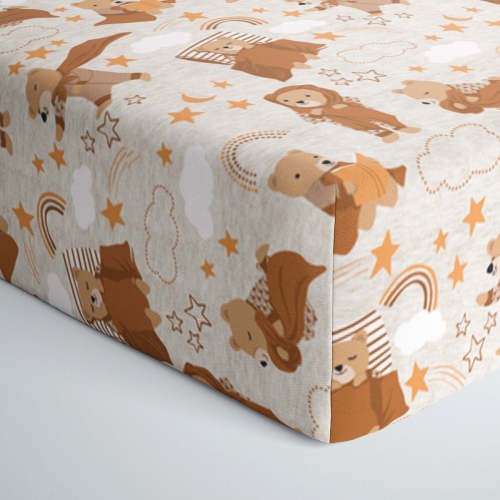 Beary Sleepy Fitted Crib Sheet