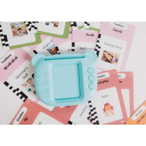 Blue Southern Vietnamese-English flashcard reader (Southern accent)| Learn Vietnamese and English new words for baby