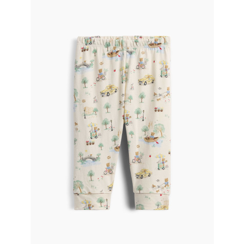 Baby First Favorites Organic Cotton Brannan Bear Toile Pull-On Pants