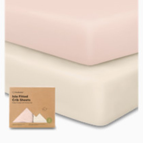 KeaBabies Isla Bamboo Viscose Fitted Crib Sheets - Cameo