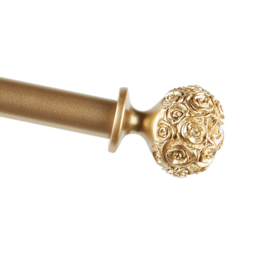 Rosdorf Park Etheredge Exclusive Home Peony 1" Curtain Rod and Coordinating Finial Set, Adjustable & Reviews | Wayfair